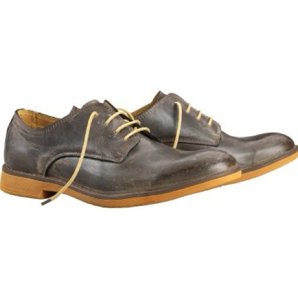 HEY DUDE Brown Leather Loafers Volterra Derby Dress Shoes Oxfords Mens 45 - Picture 2 of 10